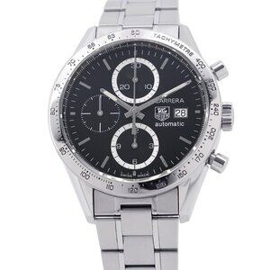 TAG HEUER Carrera Calibre 16 Chronograph Elegance 41mm Stainless Steel Black